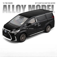 Modelo Auto Lexus LM300 MPV 1:18 Aleación Diecast - Con Luz, Música y Pull Back Regalo Niños
