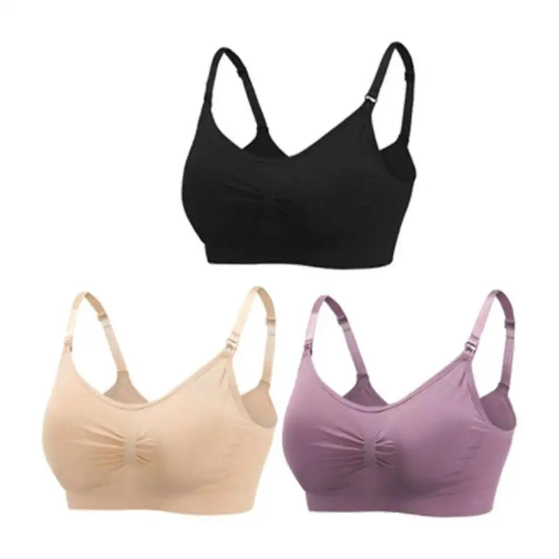 Nursing Bras for Breastfeeding Women – 3-Pack Seamless Maternity Bra (S–4XL)