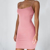 Women's Bodycon Mini Dress – Spaghetti Strap Sleeveless | Summer Club & Party Dress XS–XXXL