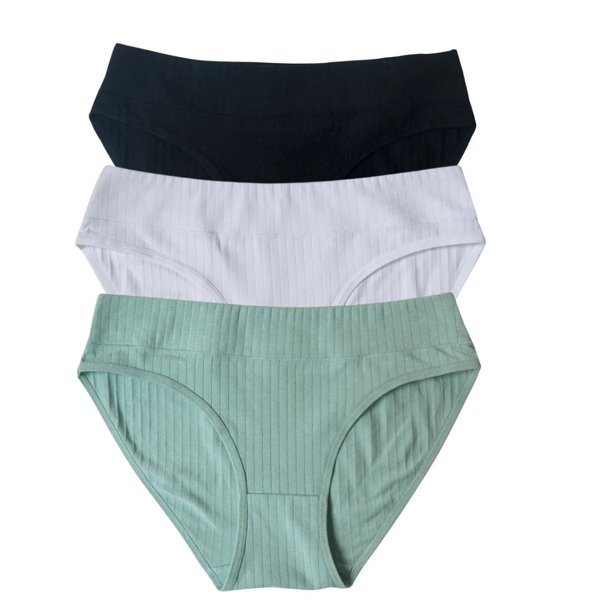 Set de 3 Panties de Algodón - Ropa Interior de Talle Bajo M-XL