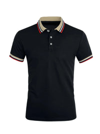Striped Business Casual Polo Shirt | Men’s Breathable Short Sleeve Top | EU S–XXL