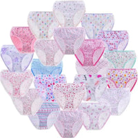 Girls 100% Cotton Cartoon Briefs 12-Pack | Sizes 1–12 Years | Mixed Colors