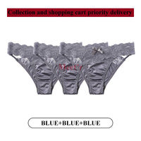 3-Pack Lace G-String Panties – Low-Rise, Breathable Hollow Lace | Women's Underwear Set