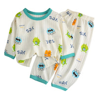 Kids Bear Pajama Set – Cotton Blend Long Sleeve