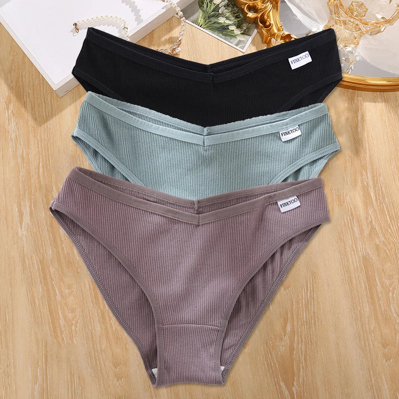 Set de 3 Panties de Algodón - Ropa Interior Tallas Plus M-4XL