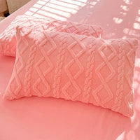 Velvet Geometric Pillowcase 48x74cm | 500TC Soft Twill Pillow Cover