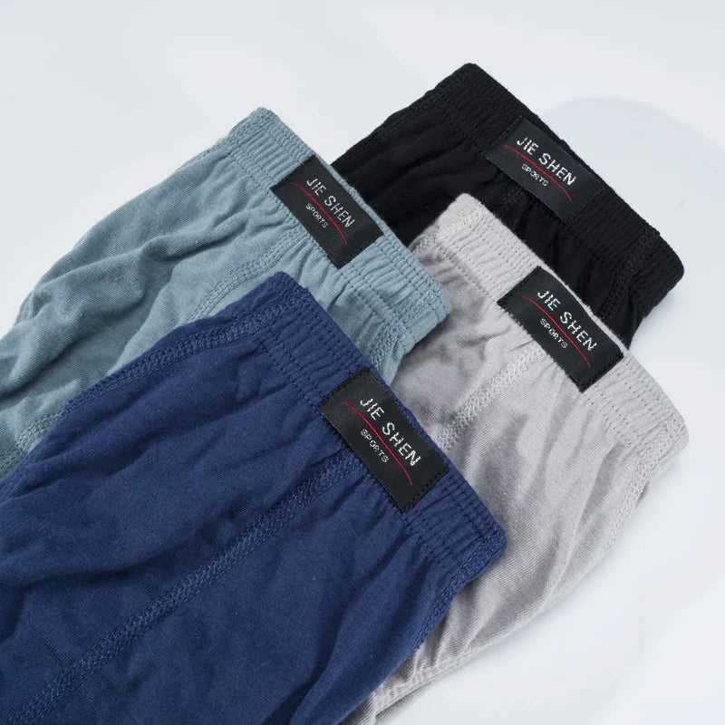 Men’s 100% Cotton Briefs – 4-Pack | Plus Size XL–5XL Breathable Underwear