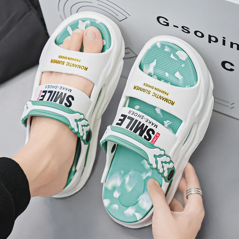 Men's Premium Cloud Slide Slippers - 5CM Platform EVA Beach Shoes