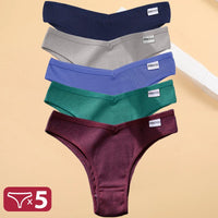 Set de 5 Panties de Algodón Hipoalergénico para Mujer