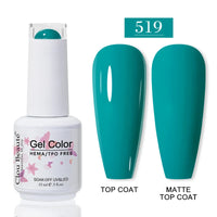 No-Wipe Top Coat & Sticky Base Coat UV Gel Polish — Long-Lasting, MSDS Certified, 15ml