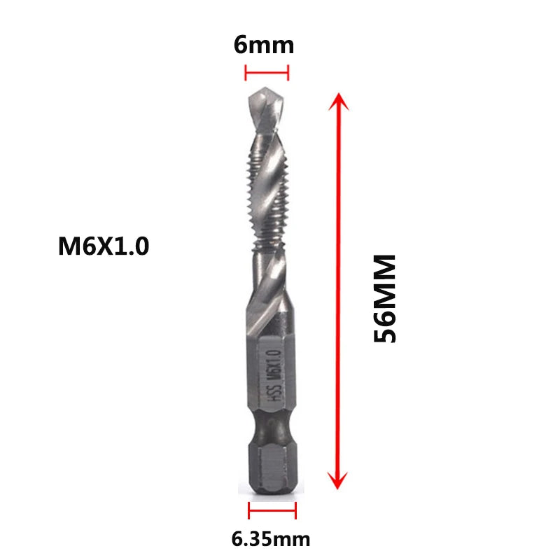HSS Titanium Metric Tap Drill Bits Set | M3–M10 Thread Taps