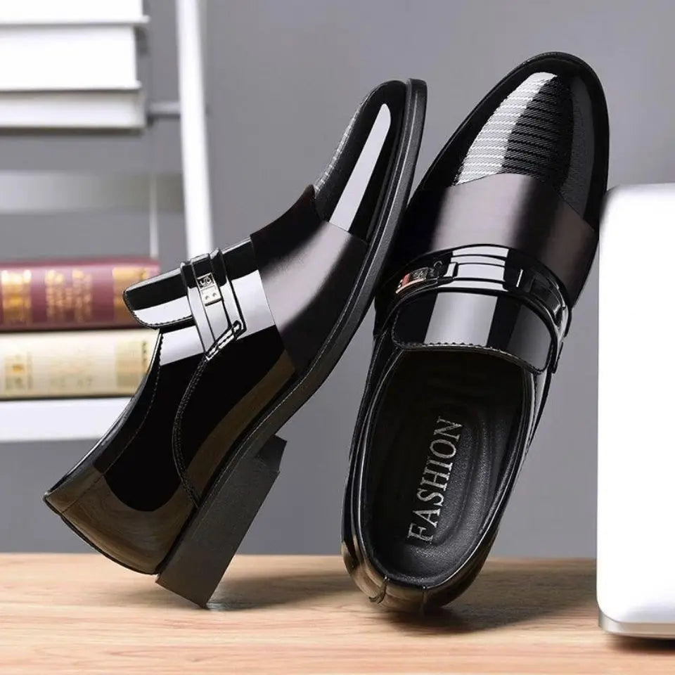 Zapatos de Cuero para Hombre - Elegantes Formales Estilo Oxford Punta Puntiaguda para Negocios