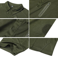 Men's Tactical Polo Shirt — Lightweight, Quick-Dry with Zip Pocket | Outdoor & Golf