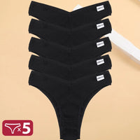 Set de 5 Panties de Algodón Hipoalergénico para Mujer