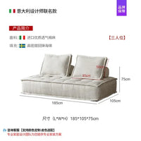 Nordic Luxury Modular Sectional Sofa - Designer Square Lazy Puffs