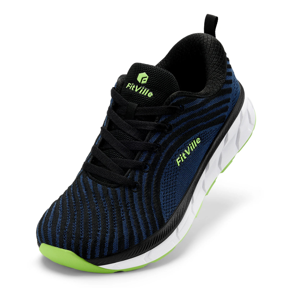 FitVille FlowCore V2 Men's Wide Toe Box Running Shoes | Extra Wide 4E, Cushioned, Non-Slip | Sizes 7–15