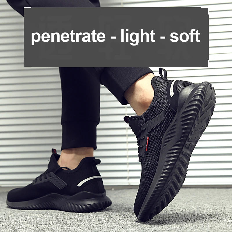 Men's Steel Toe Safety Shoes - Puncture-Proof Work Sneakers