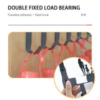 8-Hook Over-the-Door Organizer Rack – No-Drill Hanger for Coats, Towels & More