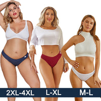 Set de 2 Panties de Algodón Hipoalergénico Talle V Plus M-4XL