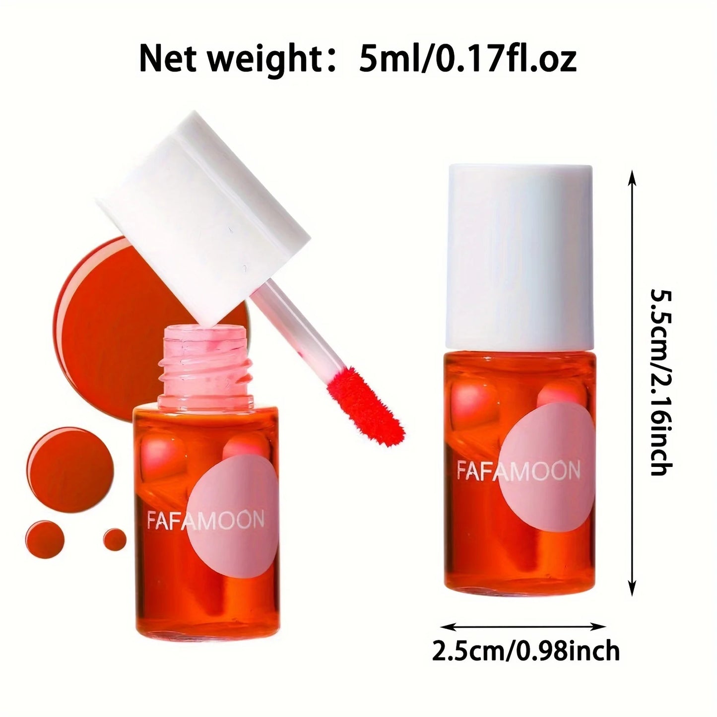 Fruity Lip Tint Water Gloss – Moisturizing Waterproof Liquid Lipstick | High Pigment Long-Lasting Non-Stick