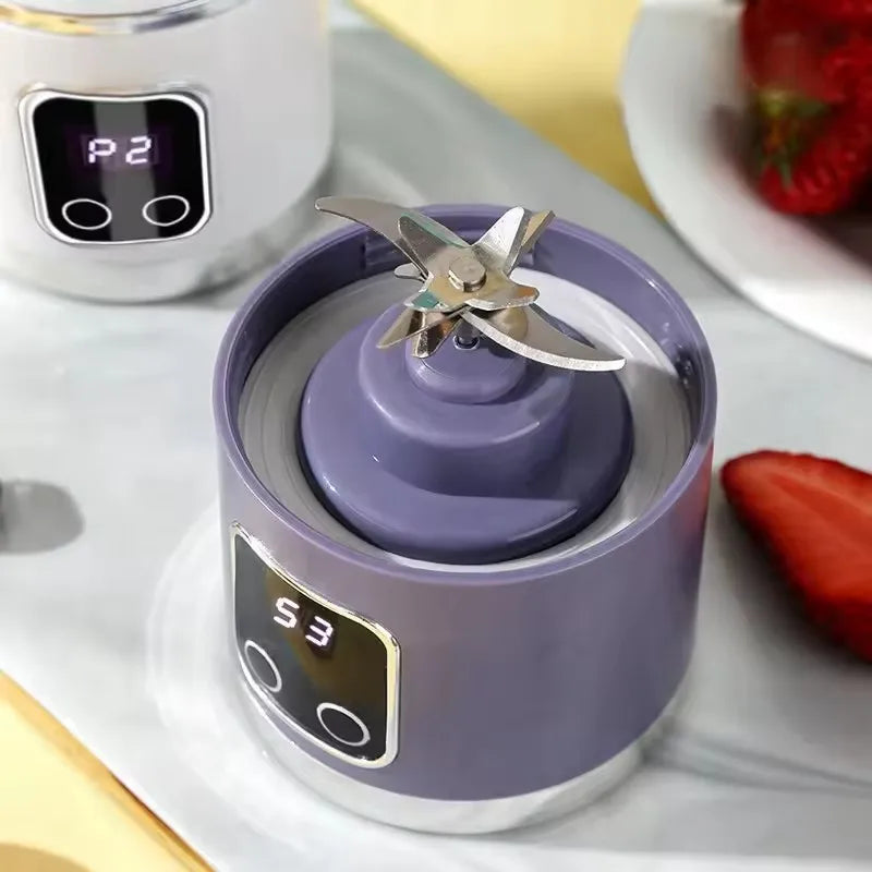 Mini Portable Electric Juicer Blender | 450ml Crush Ice | Digital Display | USB Rechargeable