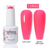 No-Wipe Top Coat & Sticky Base Coat UV Gel Polish — Long-Lasting, MSDS Certified, 15ml