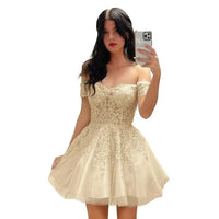 Black Lace Strapless Ball Gown Dress | Elegant Off-Shoulder Formal Evening & Party Dress