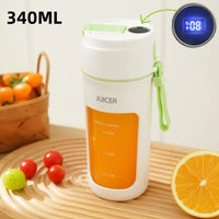 Portable USB Juicer Blender Bottle | Digital Display, Auto Pulp Ejection, USB Rechargeable