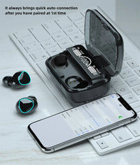 TWS Wireless Earbuds with Power Bank Charging Case – Sport & Gaming Bluetooth Headphones