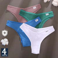 Set de 4 Panties de Algodón Talle V para Mujer