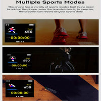 Smart Fitness Bracelet Watch with Heart Rate & Sleep Tracking