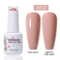 No-Wipe Top Coat & Sticky Base Coat UV Gel Polish — Long-Lasting, MSDS Certified, 15ml