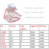 Girls 100% Cotton Cartoon Briefs 12-Pack | Sizes 1–12 Years | Mixed Colors