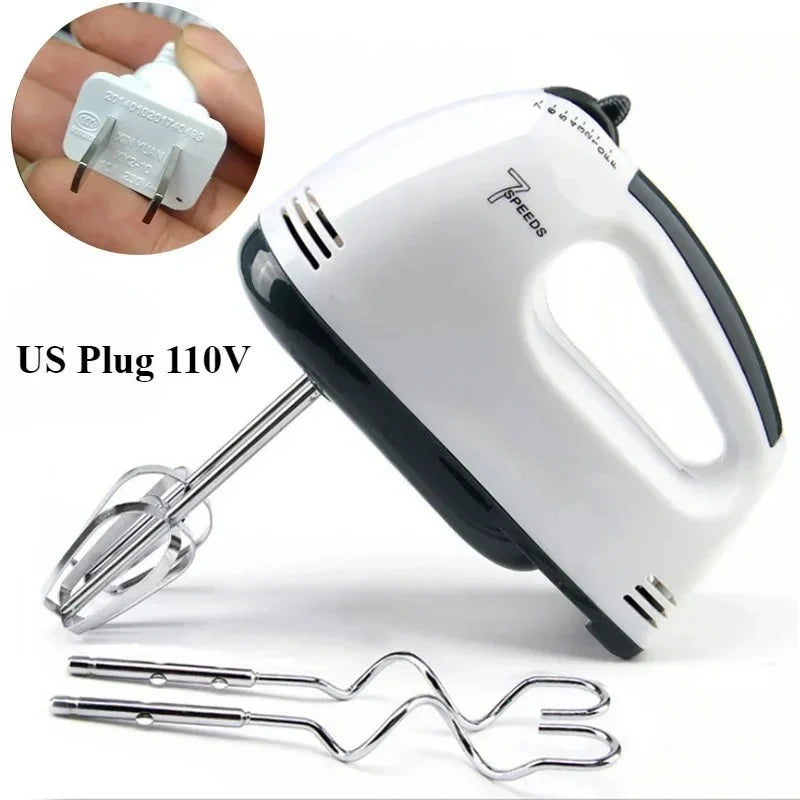 7-Speed Electric Hand Mixer | Automatic Blender for Cream, Eggs, Cake & Dough