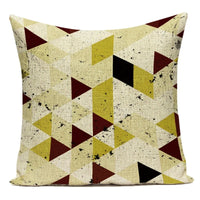 Boho Geometric Printed Throw Pillow Cover | Linen Cotton Cushion Case for Sofa