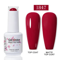 No-Wipe Top Coat & Sticky Base Coat UV Gel Polish — Long-Lasting, MSDS Certified, 15ml