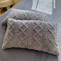Velvet Geometric Pillowcase 48x74cm | 500TC Soft Twill Pillow Cover