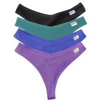 Set de 4 Panties de Algodón Talle V - Tanga G-String FINETOO