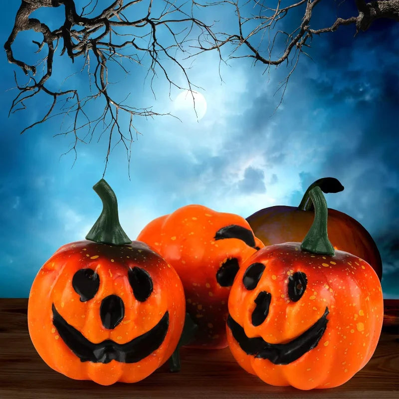 10pcs Halloween Artificial Pumpkin Decoration Foam Mini Pumpkin Home Autumn Harvest Party Thanksgiving Ornaments Props halloween