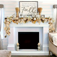 1set Autumn Maple Leaf & Pumpkin Wreath - Perfect for Christmas, and Fall Decor, Festive Wall Hanging