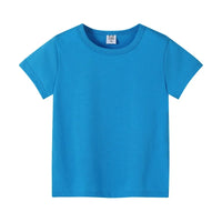 Kids Unisex 100% Cotton Short Sleeve T-Shirt | Solid Colors | Ages 2–12