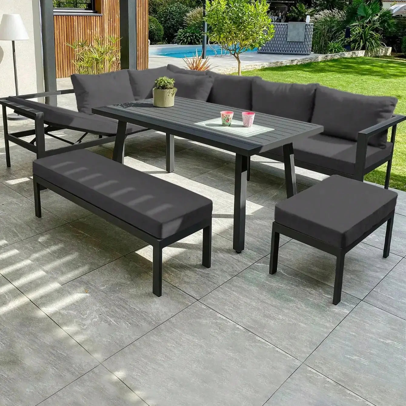 Tropical Print Outdoor Sofa Cushion Cover Set | Stretch Seat Protectors
