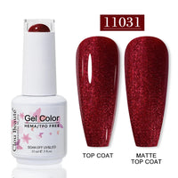 No-Wipe Top Coat & Sticky Base Coat UV Gel Polish — Long-Lasting, MSDS Certified, 15ml