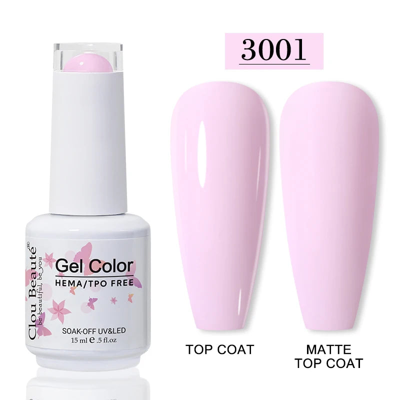 No-Wipe Top Coat & Sticky Base Coat UV Gel Polish — Long-Lasting, MSDS Certified, 15ml