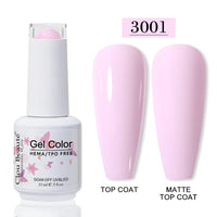 No-Wipe Top Coat & Sticky Base Coat UV Gel Polish — Long-Lasting, MSDS Certified, 15ml