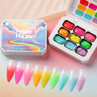 9-Color French Pat Gel Nail Polish Set – 4-in-1 UV/LED | Gradient, Stamping & Painting | DIY & Pro