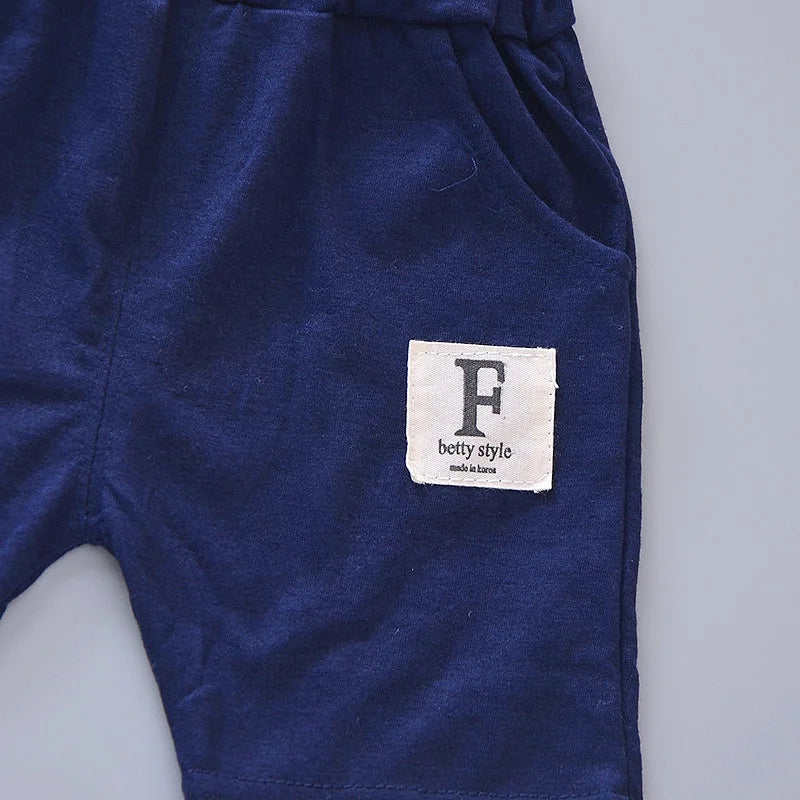 Boys Summer Outfit Set - Cotton Shirt & Shorts 2-Piece