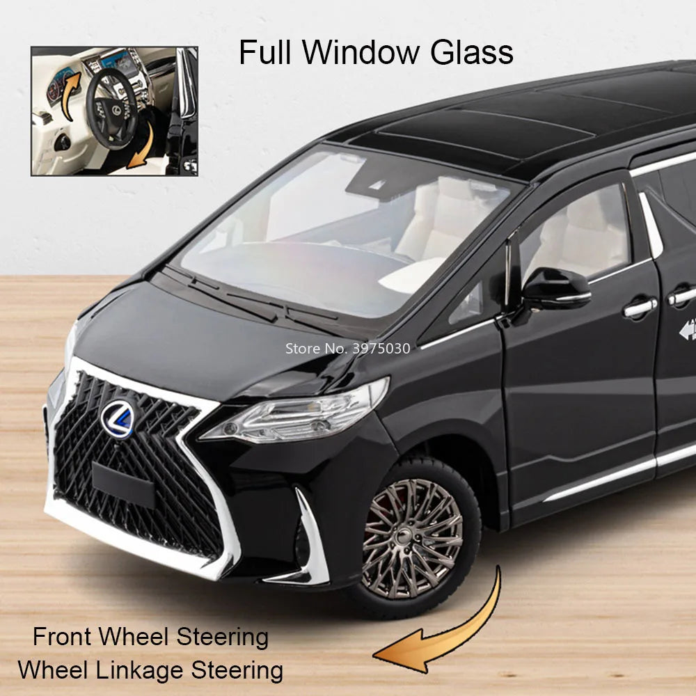 Modelo Auto Lexus LM300 MPV 1:18 Aleación Diecast - Con Luz, Música y Pull Back Regalo Niños