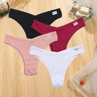Set de 4 Panties de Algodón Talle V para Mujer