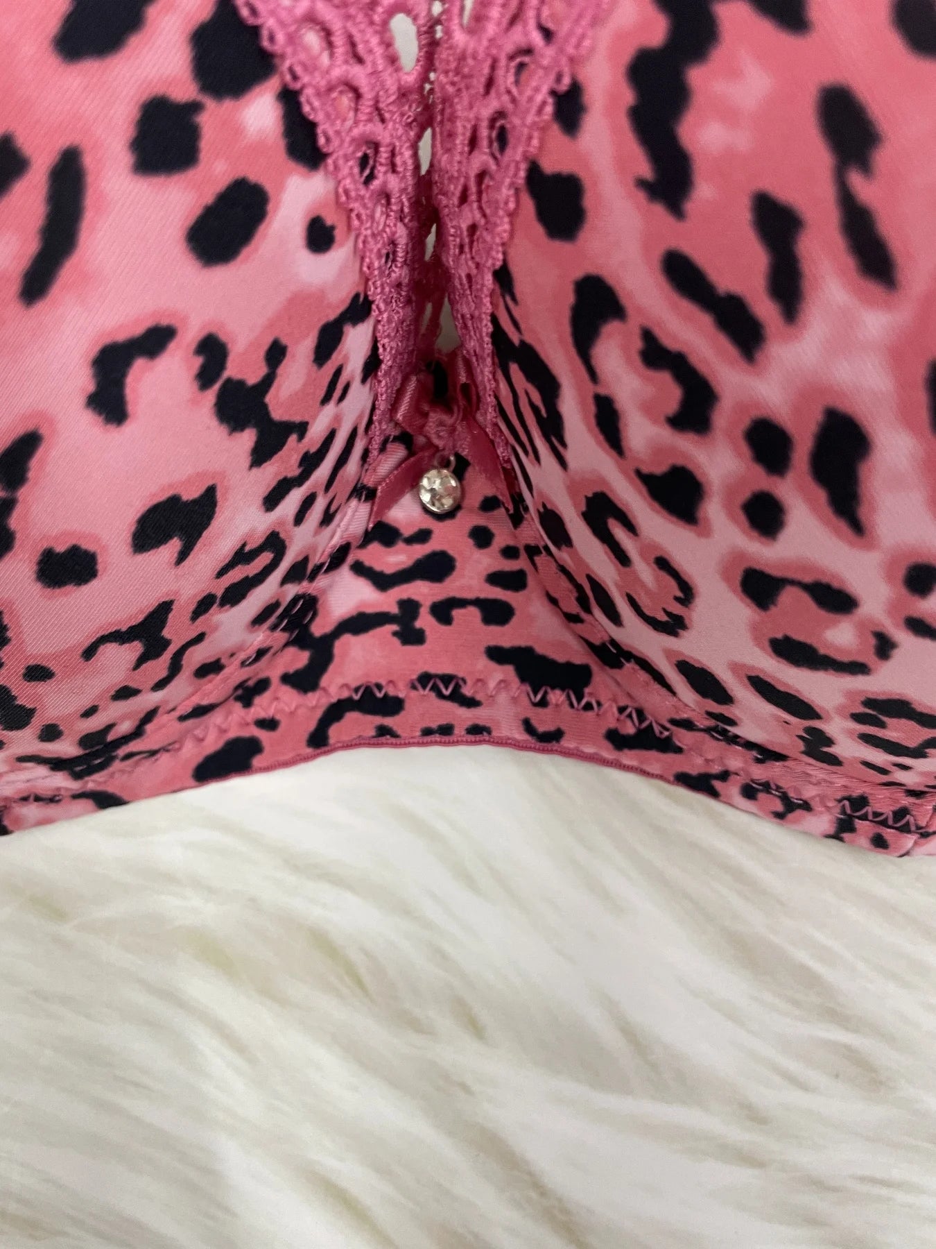 Sostén Push Up Diana Rose Estampado Leopardo - Bra con Aro Copa B para Mujer